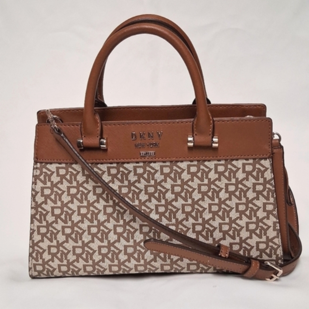 DKNY Brown and Tan Women's Handbag